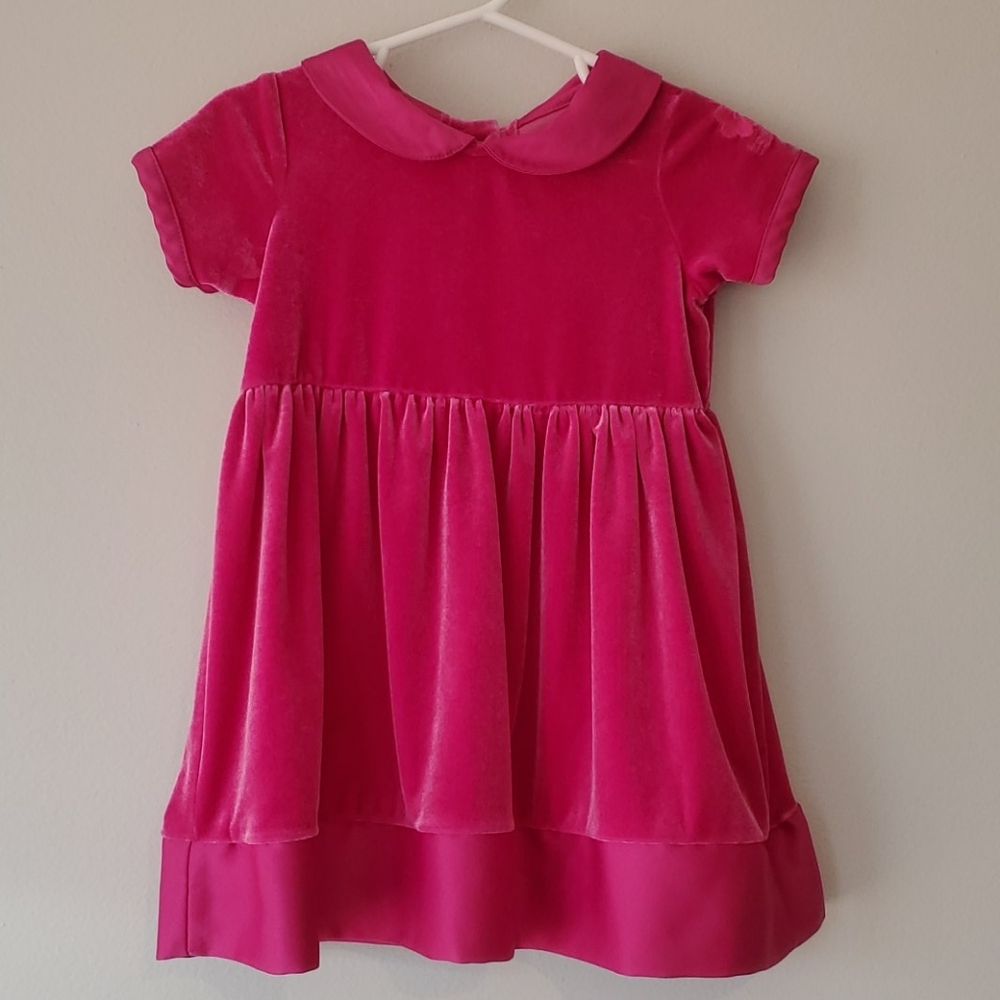 Espirit Baby velour/satin infant dress